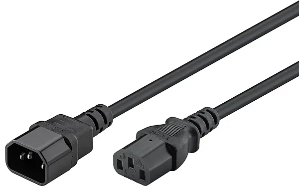 GOOBAY καλώδιο προέκτασης τροφοδοσίας 95124, 0.75mm², 0.5m, μαύρο