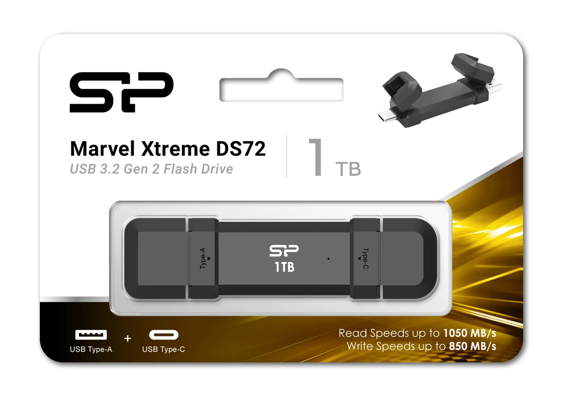 SILICON POWER εξωτερικός SSD Marvel Xtreme DS72, USB-C/USB 3.2, 1TB, μαύρο