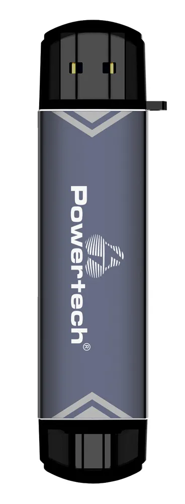 POWERTECH card reader PT-1343 για SD & micro SD, USB 3.2, 5Gbps, γκρι