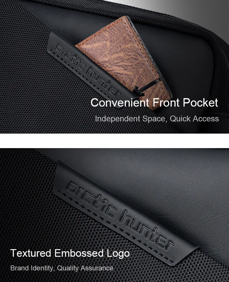 ARCTIC HUNTER τσάντα χειρός K00691, 2.7L, μαύρη