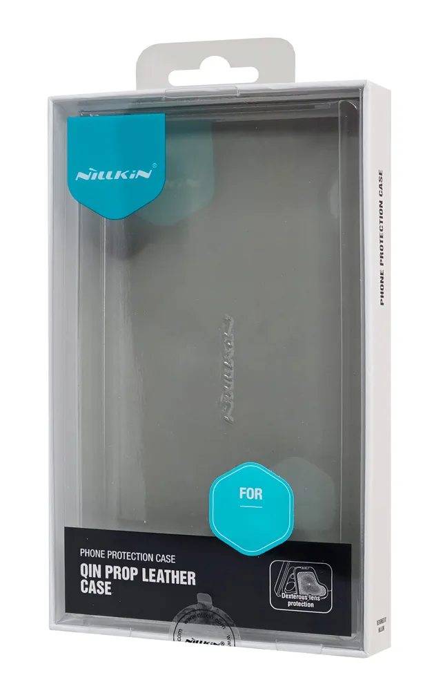 NILLKIN θήκη Qin Prop Leather για iPhone 16, δερμάτινη, μαύρη