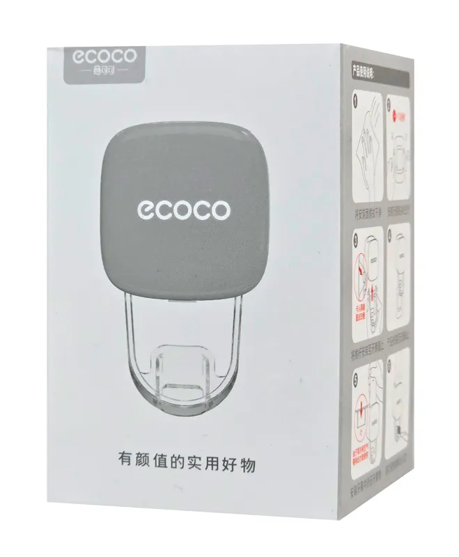 ECOCO διανεμητής οδοντόκρεμας E24024, 5.5x5.5x9.1cm, γκρι