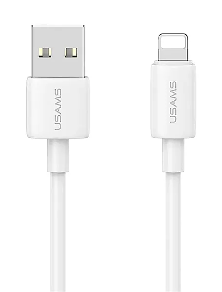 USAMS καλώδιο Lightning σε USB US-SJ709, 2.4A, 480Mbps, 1m, λευκό