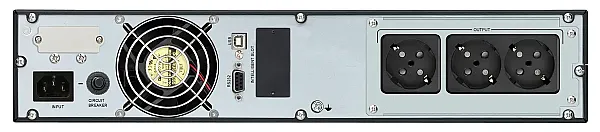 POWERTECH UPS On Line PT-1358 για rack 2U, με οθόνη, 2000VA/1800W, 3x Schuko output