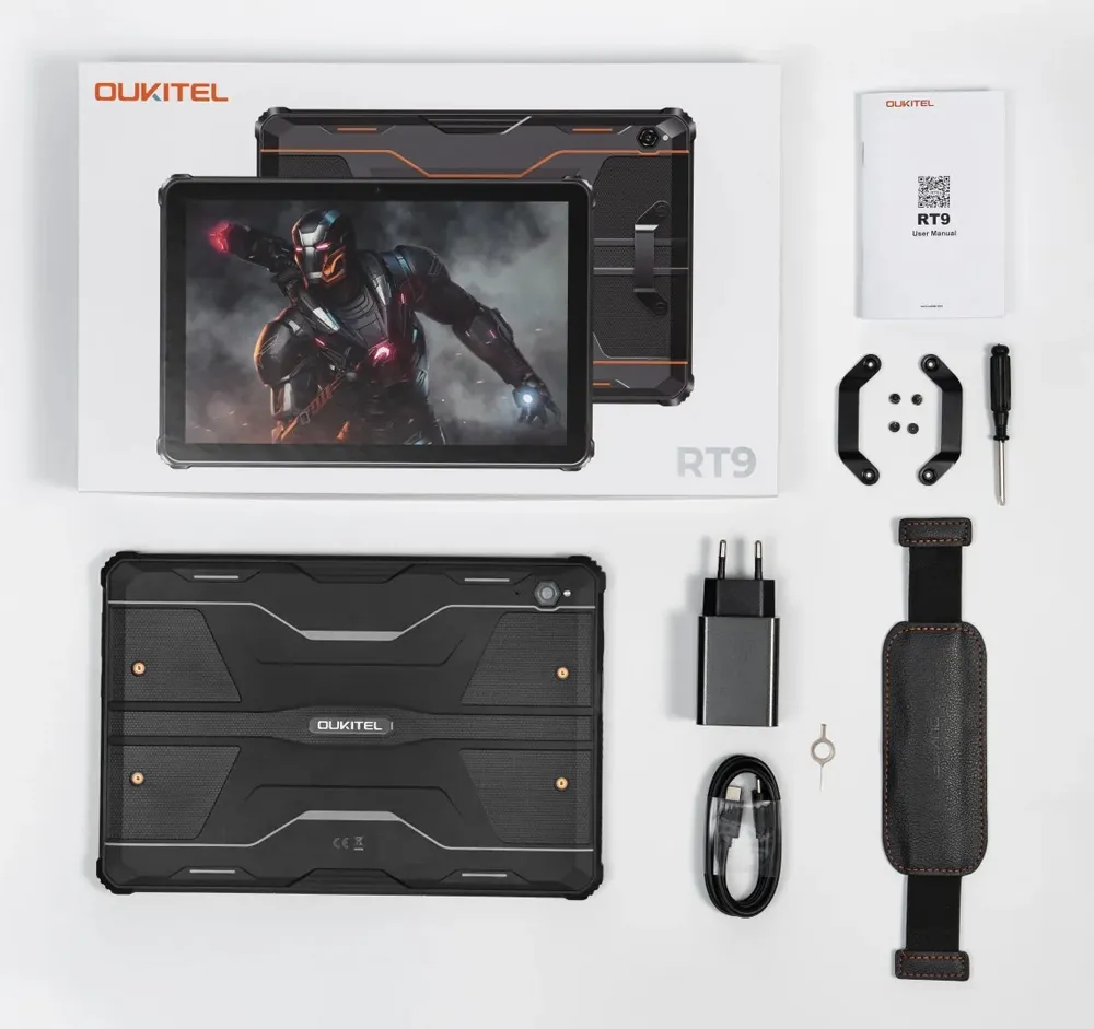OUKITEL tablet RT9, 10.1", 6/256GB, 4G, 11000mAh, IP68/IP69K, μαύρο
