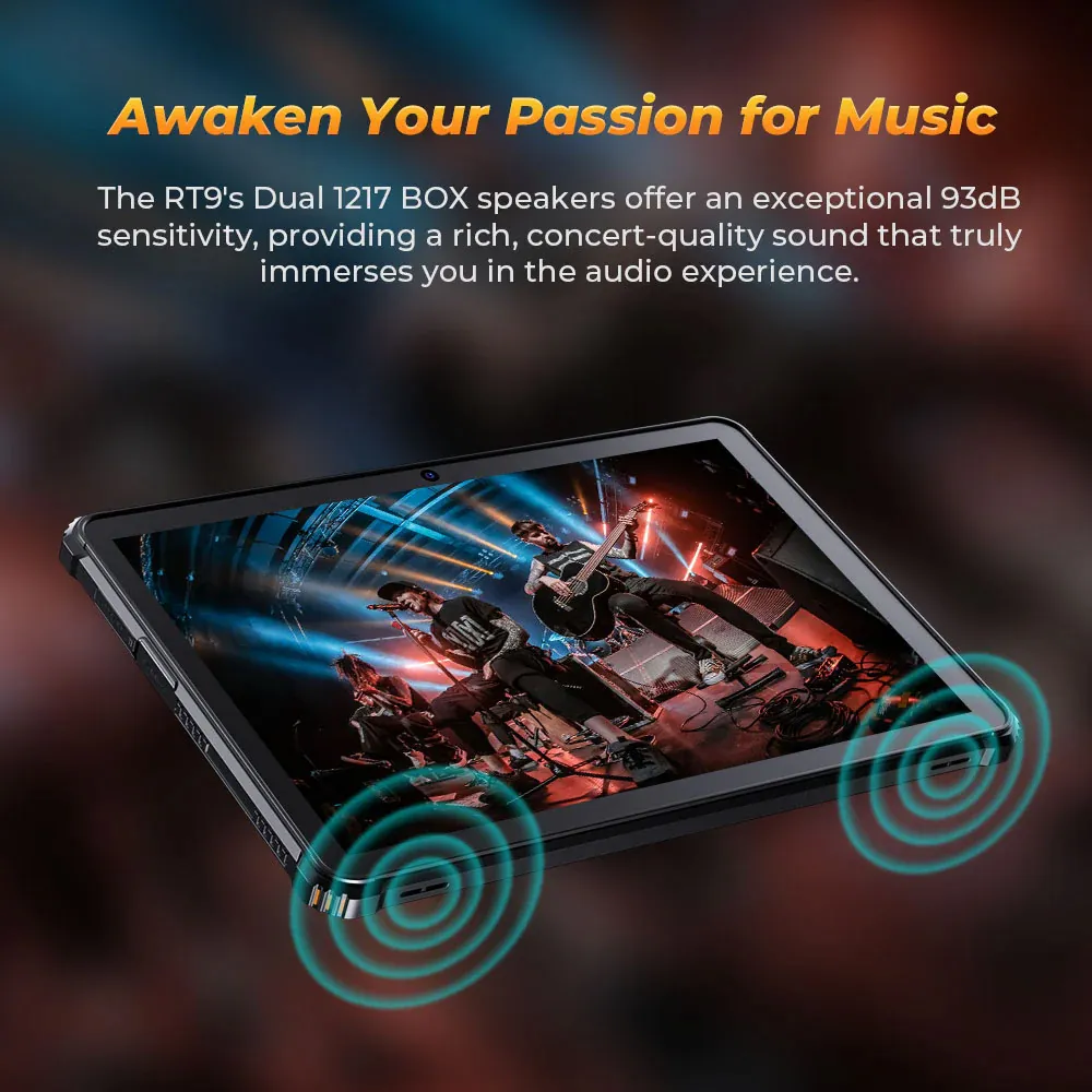 OUKITEL tablet RT9, 10.1", 6/256GB, 4G, 11000mAh, IP68/IP69K, μαύρο