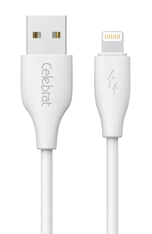 CELEBRAT καλώδιο Lightning σε USB CB-31, 3A, 480Mbps, 1m, λευκό