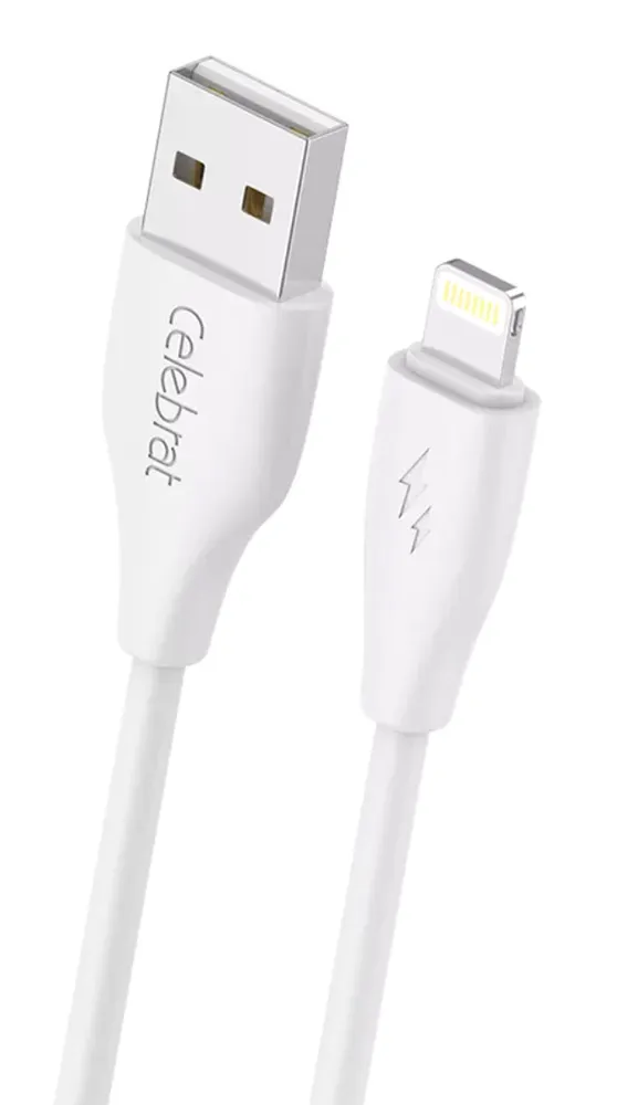CELEBRAT καλώδιο Lightning σε USB CB-31, 3A, 480Mbps, 1m, λευκό