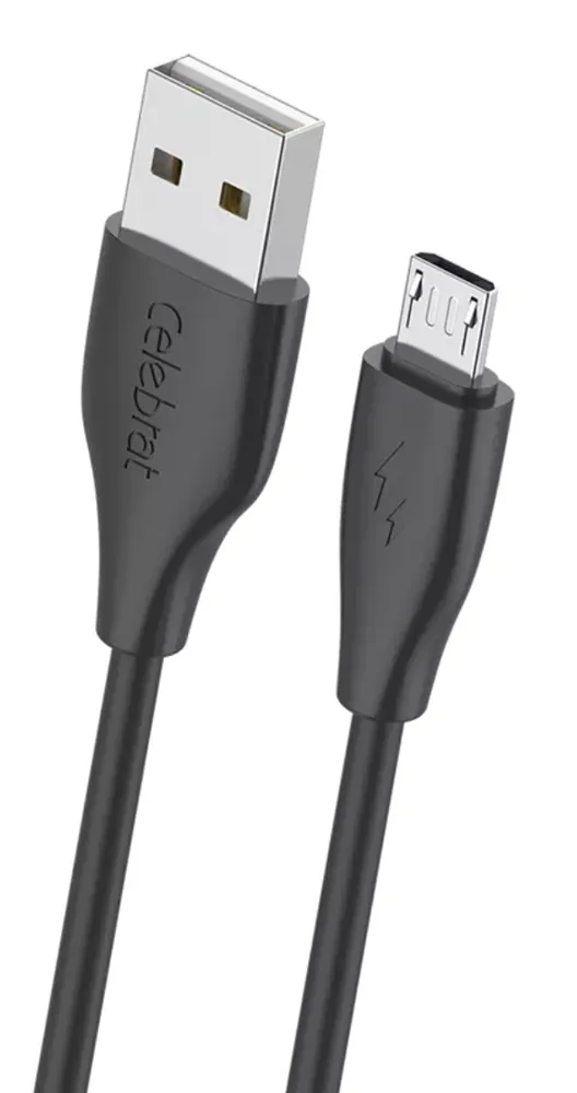 CELEBRAT καλώδιο micro USB σε USB CB-31, 3A, 480Mbps, 1m, μαύρο