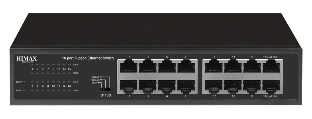 HIMAX switch S116G, 16x Ethernet θύρες, έως 1000Mbps