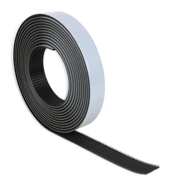 POWERTECH αυτοκόλλητη ταινία τύπου dual lock χριτς χρατς TIES-078, 25mm, 2.5m, μαύρη