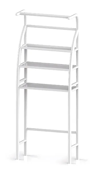 HOME USE ραφιέρα μπάνιου HUH-0222 με 3 ράφια, μεταλλική, 65x25x175cm, λευκή