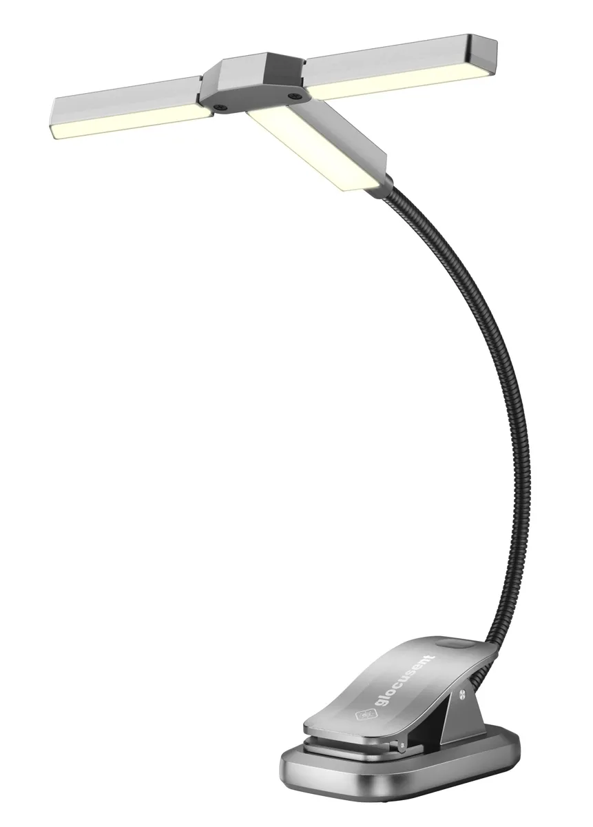 GLOCUSENT LED φακός διαβάσματος GLCSNTA2301, επαναφορτιζόμενος, έως 50lm, γκρι