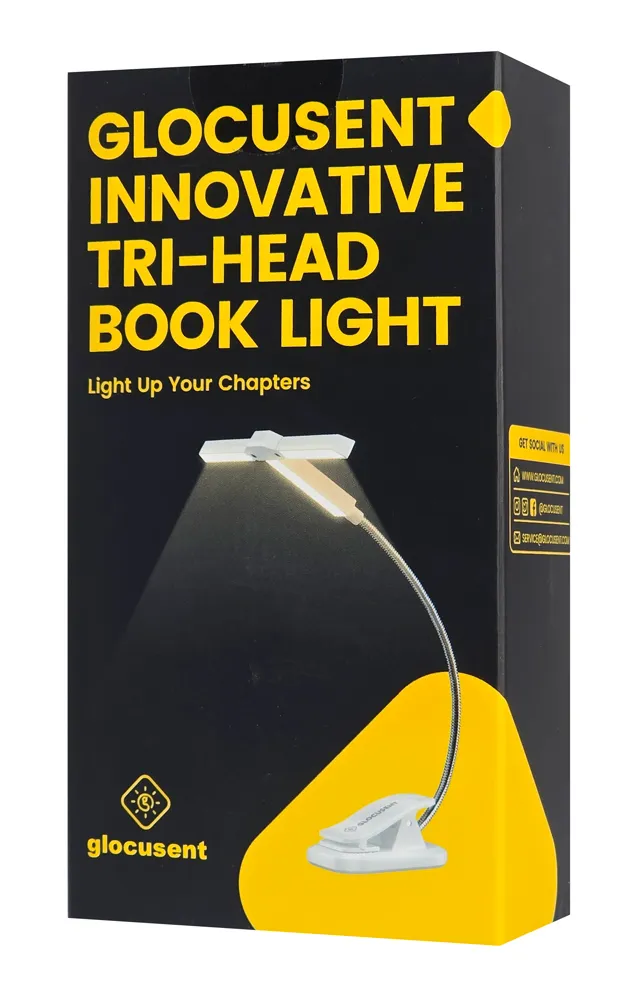 GLOCUSENT LED φακός διαβάσματος GLCSNTA2303, επαναφορτιζόμενος, έως 50lm, λευκός