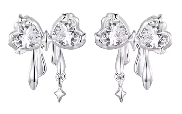 BAMOER σκουλαρίκια καρφωτά BSE1061 με κυβική ζιρκόνια, ασήμι 925, ασημί