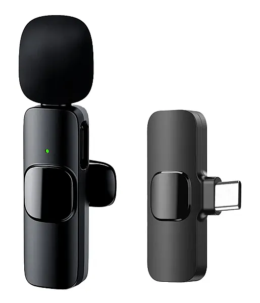 APEXEL ασύρματο μικρόφωνο APL-MIC003, USB-C, 2.4GHz, μαύρο