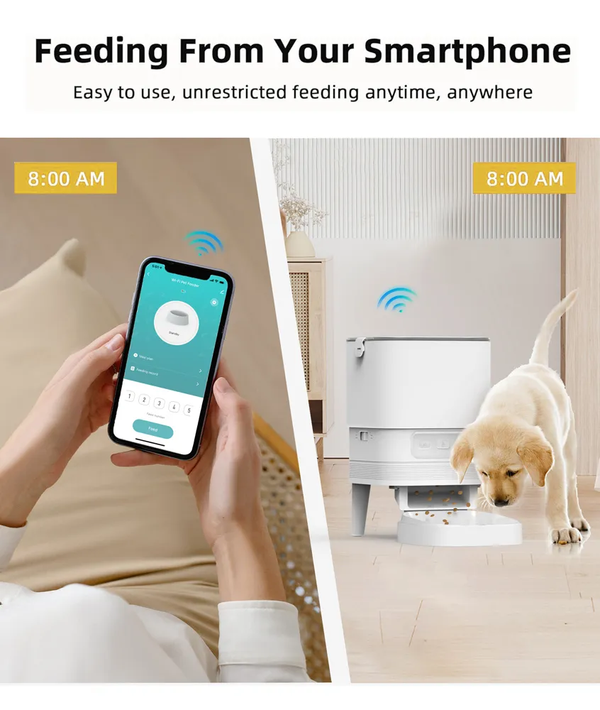 BRUNO smart ταΐστρα κατοικίδιων BRN-0232, 4L, WiFi, λευκή