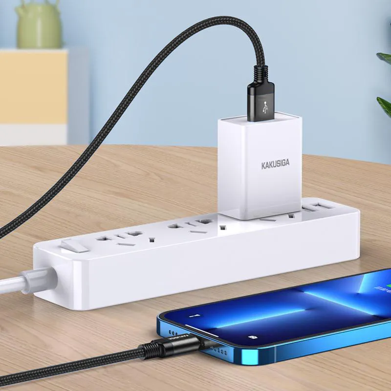 KAKUSIGA καλώδιο Lightning σε USB KSC-970, 3A, 480Mbps, 1m, μαύρο
