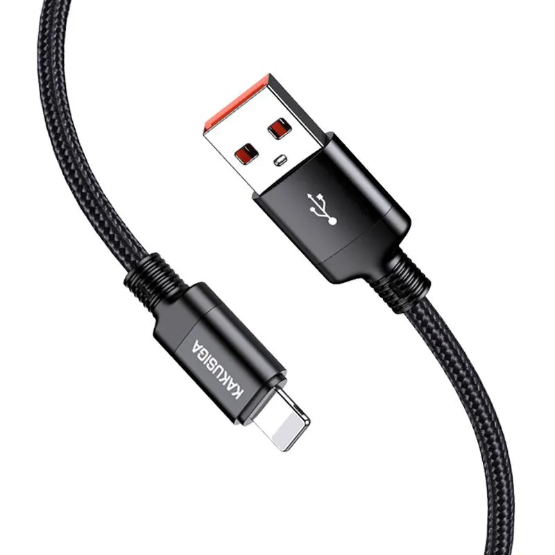 KAKUSIGA καλώδιο Lightning σε USB KSC-970, 3A, 480Mbps, 1m, μαύρο