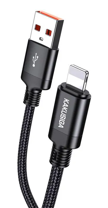 KAKUSIGA καλώδιο Lightning σε USB KSC-970, 3A, 480Mbps, 1m, μαύρο