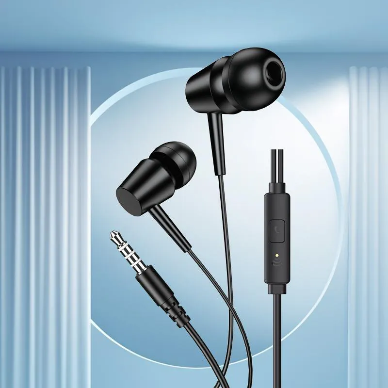 KAKUSIGA earphones με μικρόφωνο KSC-1303, 3.5mm σύνδεση, 10mm, 1.1m, μαύρα