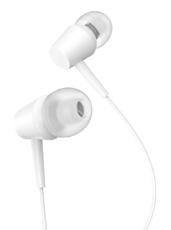 KAKUSIGA earphones με μικρόφωνο KSC-1303, 3.5mm σύνδεση, 10mm, 1.1m, λευκά