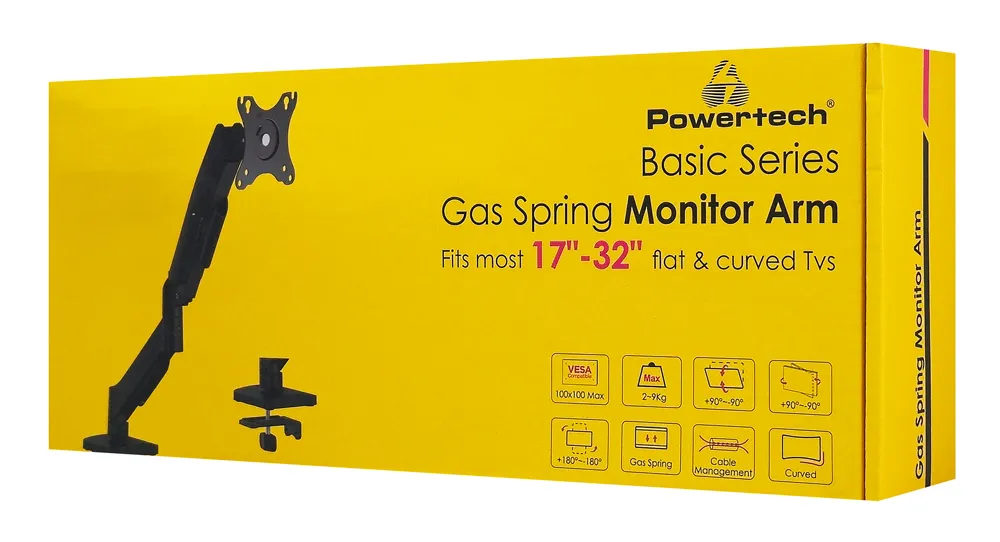 POWERTECH βάση γραφείου οθόνης PT-1424, 17-32", έως 9kg