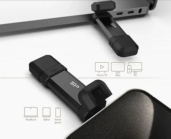 SILICON POWER εξωτερικός SSD Marvel Xtreme DS72, USB-C/USB 3.2, 2TB, μαύρο