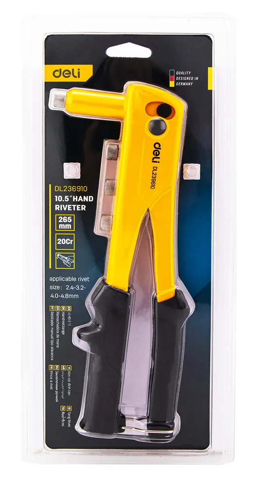 DELI πριτσιναδόρος χειρός DL236910 με αντιολισθητικές λαβές, 260mm