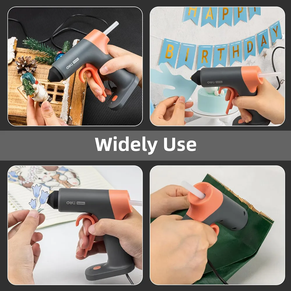 DELI σετ εργαλείων με πιστόλι θερμοκόλλησης H1001-C, 7τμχ