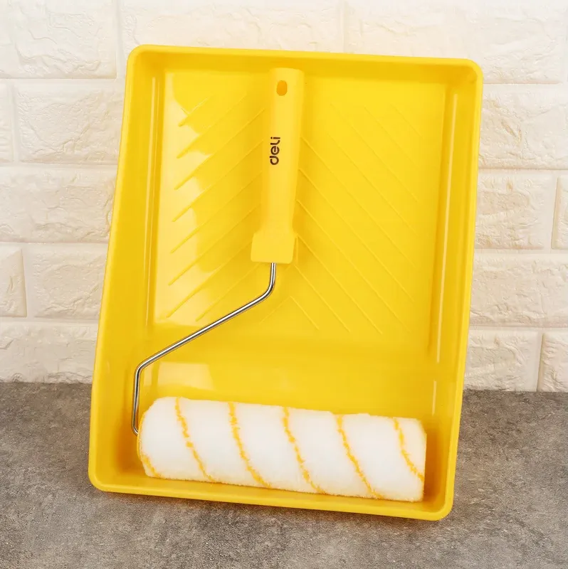 DELI σετ βαφής DL509703, ρολό/λαβή/σκάφη, ακρυλικό, 12mm, 230mm, 3τμχ