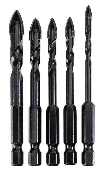 DELI σετ τρυπάνια DH-CZZ005-ED2 για γυαλί, 40Cr YG6X, 4/5/6/8/10mm, εξάγωνο, 5τμχ