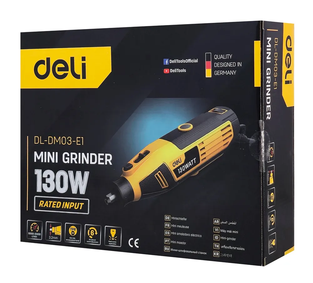 DELI περιστροφικό πολυεργαλείο DL-DM03-E1, 130W έως 32000rpm