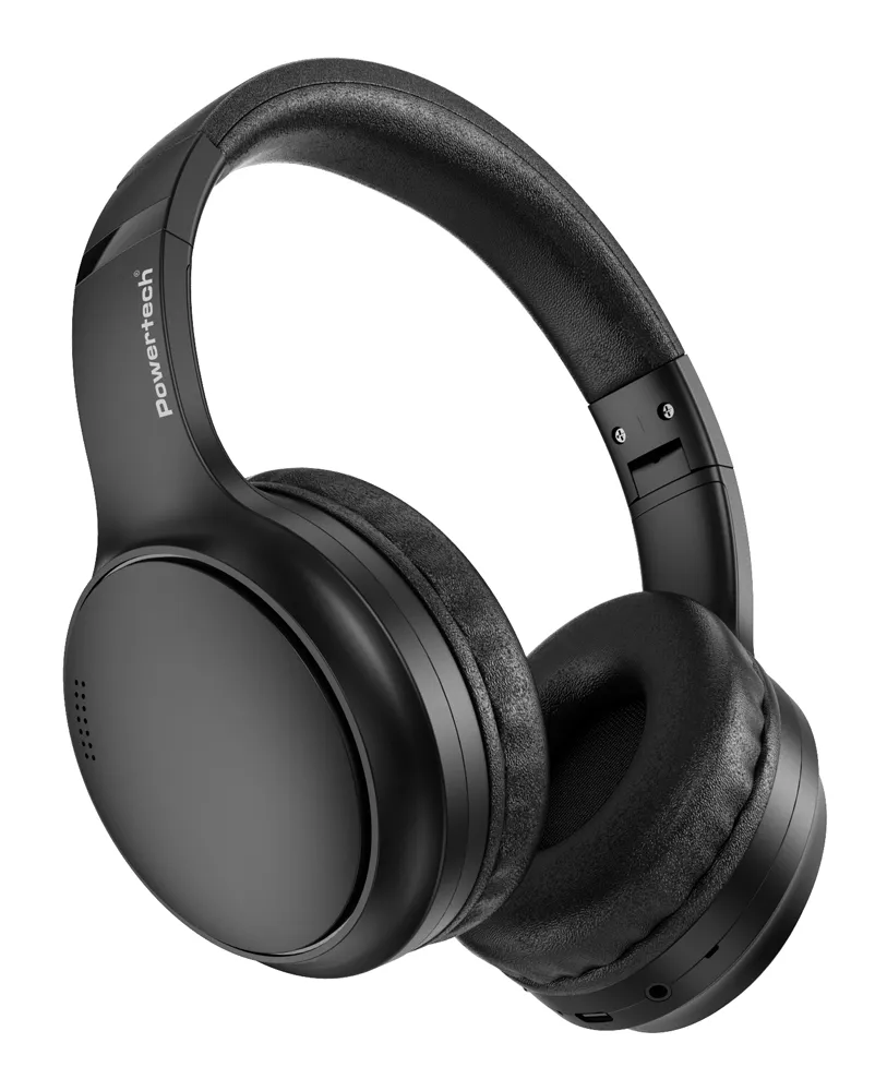 POWERTECH headphones PT-1463, ενσύρματα & ασύρματα, ANC, 40mm, 500mAh, μαύρα