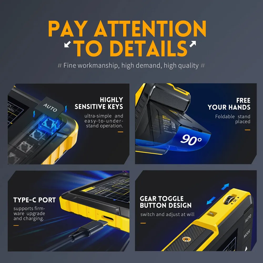 NIRSI παλμογράφος χειρός DSO152, 1 κανάλι, 200KHz, επαναφορτιζόμενος