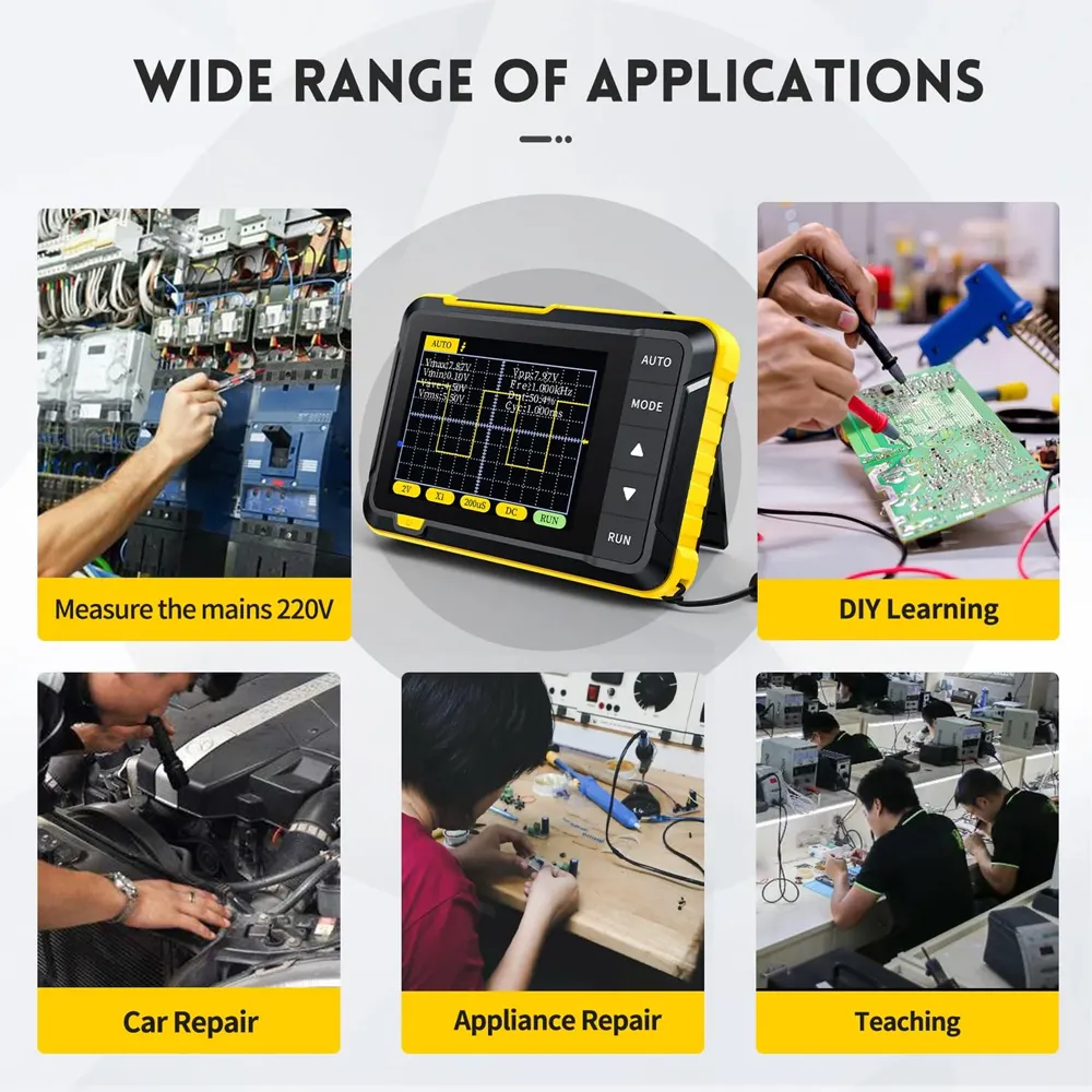 NIRSI παλμογράφος χειρός DSO152, 1 κανάλι, 200KHz, επαναφορτιζόμενος