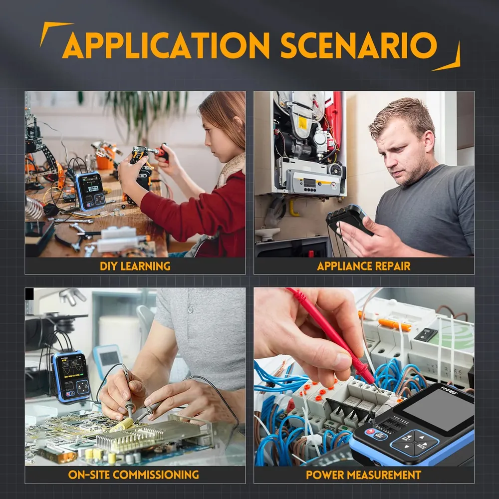 FNIRSI 3 σε 1 παλμογράφος/signal generator/transistor tester χειρός DSO-TC3, επαναφορτιζόμενο
