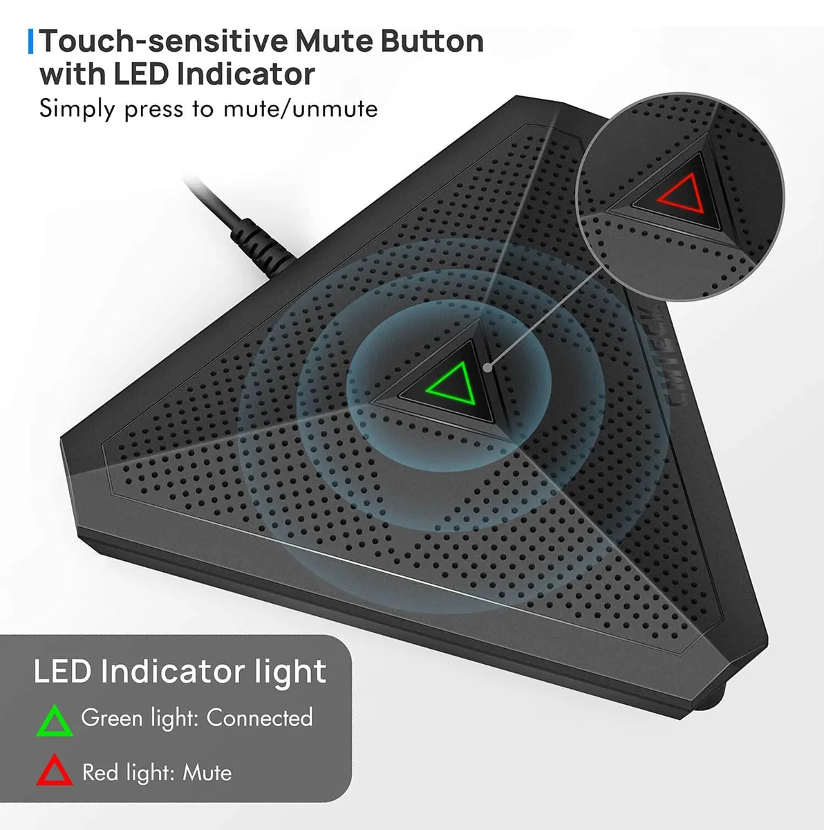 CMTECK επιτραπέζιο μικρόφωνο M001, omnidirectional, USB, μαύρο
