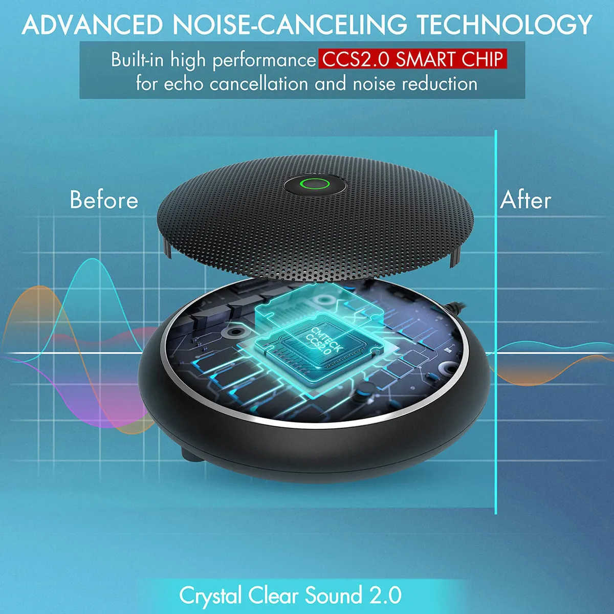 CMTECK επιτραπέζιο μικρόφωνο M003, omnidirectional, USB, μαύρο