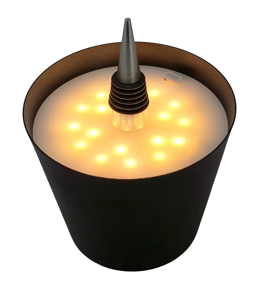 POWERTECH LED φωτιστικό για μπουκάλι HLL-0197, ρυθμιζόμενο, επαναφορτιζόμενο, μαύρο