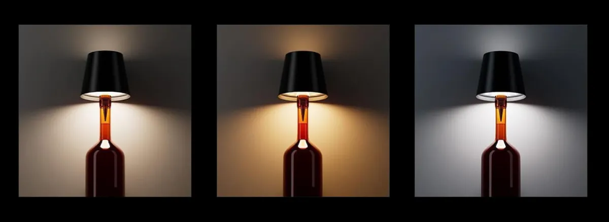 POWERTECH LED φωτιστικό για μπουκάλι HLL-0198, ρυθμιζόμενο, επαναφορτιζόμενο, λευκό