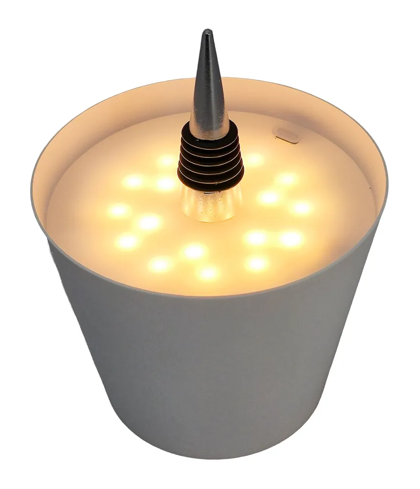 POWERTECH LED φωτιστικό για μπουκάλι HLL-0198, ρυθμιζόμενο, επαναφορτιζόμενο, λευκό