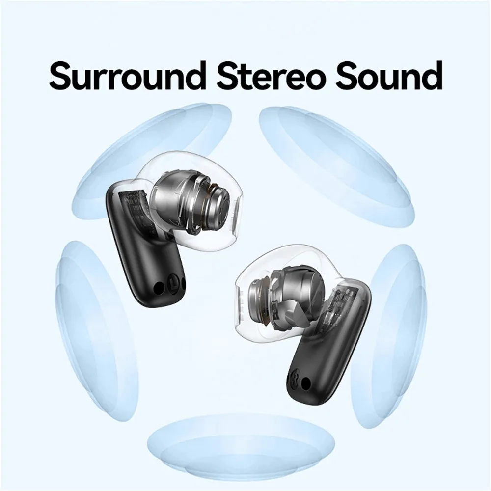 USAMS earphones με θήκη φόρτισης ID25, TWS, Φ13mm, 30/230mAh, μαύρα