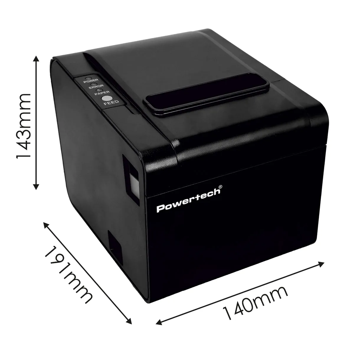 POWERTECH θερμικός εκτυπωτής αποδείξεων PT-1506, USB/Ethernet/Serial, auto cutter, μαύρος