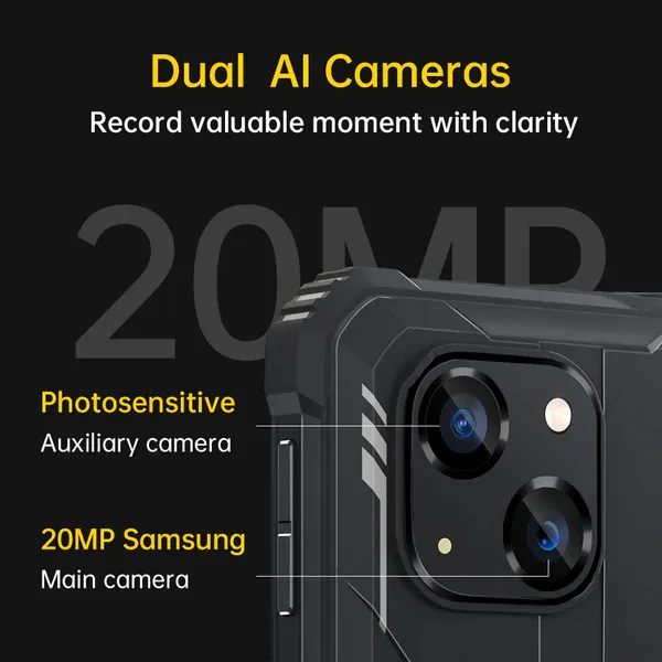 OUKITEL smartphone WP32, 6", 4/128GB, 6300mAh, IP68/IP69K, πορτοκαλί