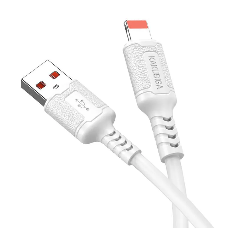 KAKUSIGA καλώδιο Lightning σε USB KSC-984, σιλικόνης, 3Α, 480Mbps, 1m, λευκό