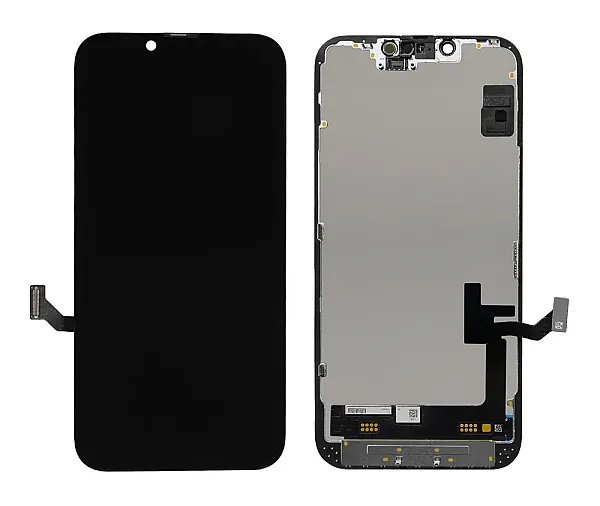 TW INCELL LCD για iPhone 14, camera-sensor ring, earmesh, μαύρη