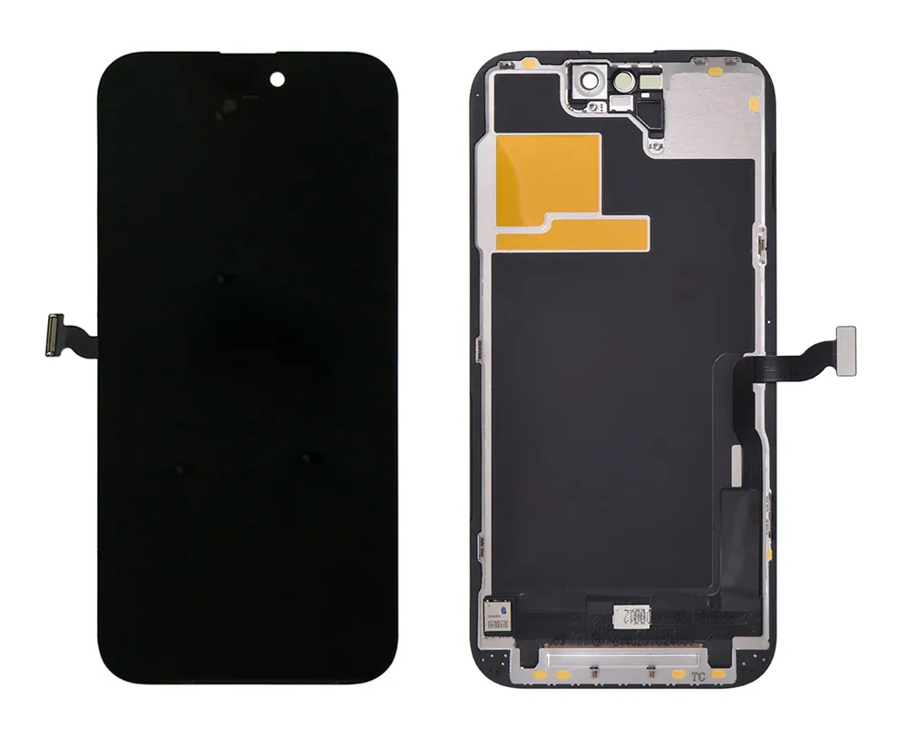 TW INCELL LCD για iPhone 14 Pro, camera-sensor ring, earmesh, μαύρη