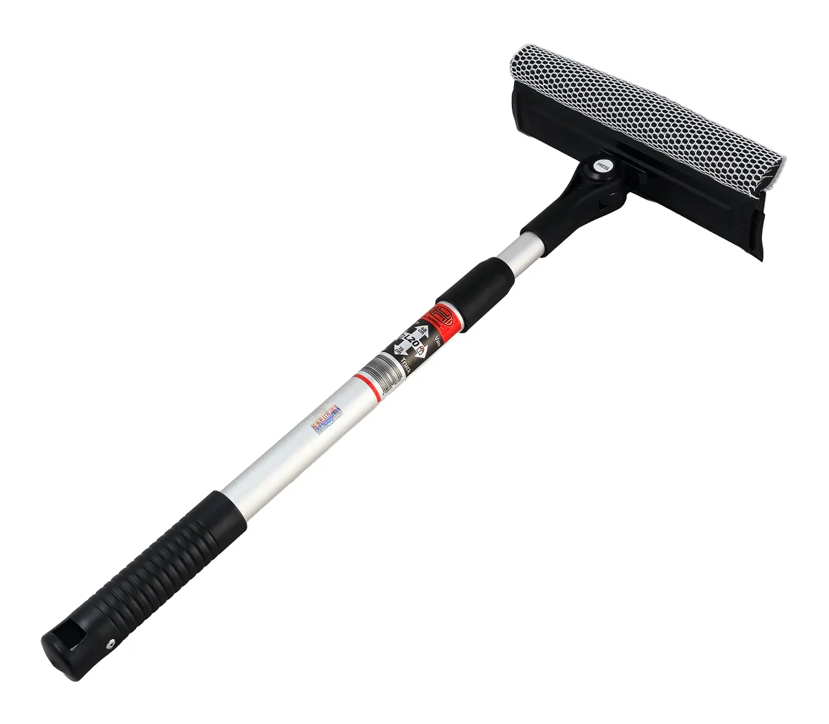 HEYNER καθαριστής τζαμιών 407300, τηλεσκοπικός έως 80cm, ασημί/μαύρος