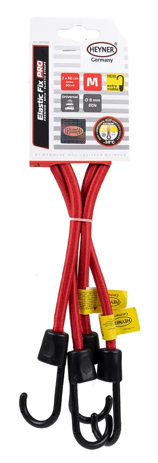 HEYNER ελαστικός ιμάντας πρόσδεσης φορτίου 881160, 60cm, 2τμχ